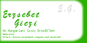 erzsebet giczi business card